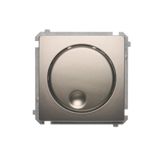 Rotary-push dimmer, satin, metallized