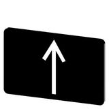 Labeling plate 17.5x27 mm, black label, icon: Arrow pointing up