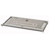 XPN4F-DV-MCB06 Partition, NZM4 component mounting area/cable connection area, fixed mounting with rotary handle and mechanical interlock, main busbar back, W=600mm