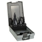 3-piece HSS-AlTiN step drill bit set 4-12; 4-20; 6-30 mm 3 pcs.