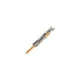 PCB plug-in connector, Crimp contact, Individual contact, Pin – long, Gold-plated, Max. clamping range : 1.5 mm²
