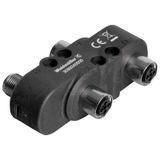 Sensor-actuator adaptor, Number of poles: 4, Coding: T-coded, 63 V