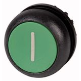 M22S-DR-G-X1 Pushbutton, RMQ-Titan, Flat, maintained, green, inscribed, Bezel: black