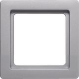 Frame 1gang Q.1 alu velvety, lacquered