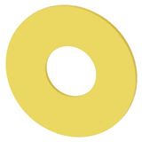 washer for EMERGENCY STOP, yellow, Outer diameter 60 mm, Inside diameter 22.5 mm, Thickness 2