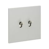 67502 Art d'Arnould universe Epure double two-way switch or switch - satin steel