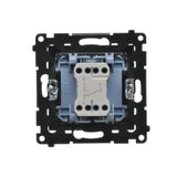 Double aerial socket type "F", (module), Simon 24, IP20/IP44, graphite mat