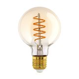 LM-E27-LED GLOBE G80 GLAS AMBER 4W/270Lm 2200K