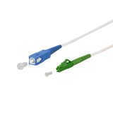 OpDAT patch cord SC-S/LC-S APC OS2, white, 30.0 m
