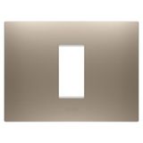 EGO PLATE - IN PAINTED TECHNOPOLYMER - 1 MODULE - LIGHT BRONZE - CHORUSMART