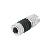 Field attachable connector, M12