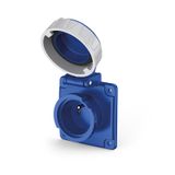 FLUSH-MNT.SOCKET 2P+E 16A 75X75MM FRENCH
