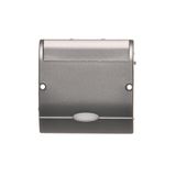 Hotel room switch with indicator light, Inox, metallized, 10A, 2A