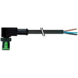 MQ12 male 90° A-cod. with cable PUR 4x0.34 bk 10m