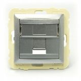 COV RING W/SING SUPPORT F/RJ45 CONNECT ALUMIN