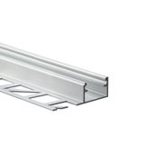 Aluminum profile for tiles and paving DH 37x11 mm without diffuser 2 m