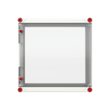 VMS 33 HINGED COVER + RED SCREWS