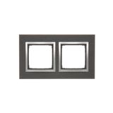 Double frame, metal, Inox yin