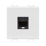 RJ45 SOCKET - CATEGORY 5e - UTP - 2 MODULES - SATIN WHITE - CHORUSMART