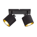 Tommy spotlight 2-pc E14 matt black/gold