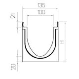 V100S chute, type 0.0, 1.0m, Multiline Seal in