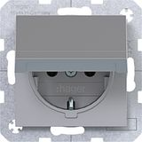 SCHUKO wall socket, self-closing compartment, plug-in, A.x/C.x titanium