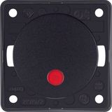 Ctrl on/off switch 2p impr "0", red lens, Integro - Design Flow/Pure, 