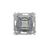 HDMI 2.1 socket + computer socket RJ45 cat.6, module, champagne matt, HDMI Standard: HDMI 2.1