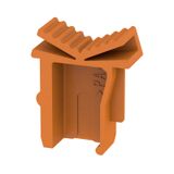 Terminal cover, orange, Wemid, Height: 14.8 mm, Width: 5.8 mm, Depth: 17.9 mm, V-0