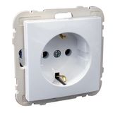 EARTH SOCKET(SKO TYPE)W/SCREWLESS TERM WHITE