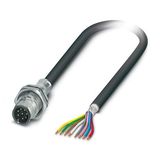 SACCBP-MS-8CON-M16/1,0-PUR SCO - Device connector, rear mounting