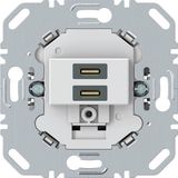 USB C+C (PD) wall socket, polar white