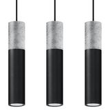 HANGING LAMP BORGIO 3L BLACK GU10 3X40W IP20