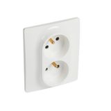 NIL SOCKET 2X2P+T 16A WHITE
