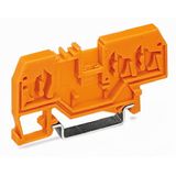 Spacer of same profile suitable for 3-conductor terminal blocks of hor