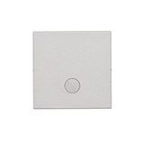 Single button for switches and push buttons, matt aluminum