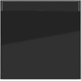 Single rocker, text field, A.x/C.x, night black glossy