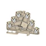 Multi-tier modular terminal, SNAP IN, dark beige, 2.5 mm², 800 V, Numb