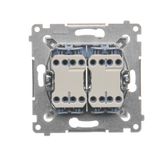 Two-way switch with LED illumination without pictogram, 10AX, black matt