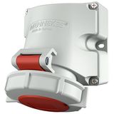 Wall socket, 16A 4p 6h 400V, IP67