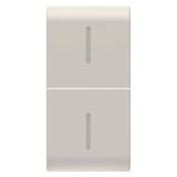 REPLACEABLE BUTTON KEY FOR AXIAL COMMANDS - WITH 2 DIFFUSERS - 1 MODULE - SATIN NATURAL BEIGE - CHORUSMART