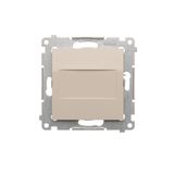 Blind element with metal support, cream white/electro white