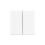 Double button for switches and push buttons, white matt