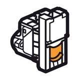 Arteor CAT 6A STP RJ45 Socket 1 Module Magnesium with Orange Shutter