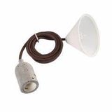 Lampholder E27 concrete Textile brown PLB002 NCC LEDmaxx