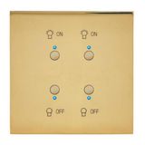 Art d'Arnould Epure MyHOME_Up double light switch - mirror gold