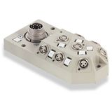with M16 outlet, 12-pole, M8, 30 V, , LED: Yes, LED initiator: Yes, Wiring type: