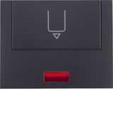 Centre plate imprint f. push-button f. hotel card, redlens, K.1, ant.