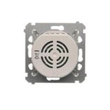 RJ11 single telephone socket, (module), Silver matt, metalic