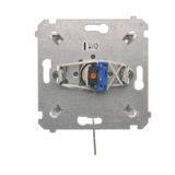 Double intermediate switch with indicator light, LED not replaceable Color: blue, (module), 10AX, quick connection, Inox, metallized